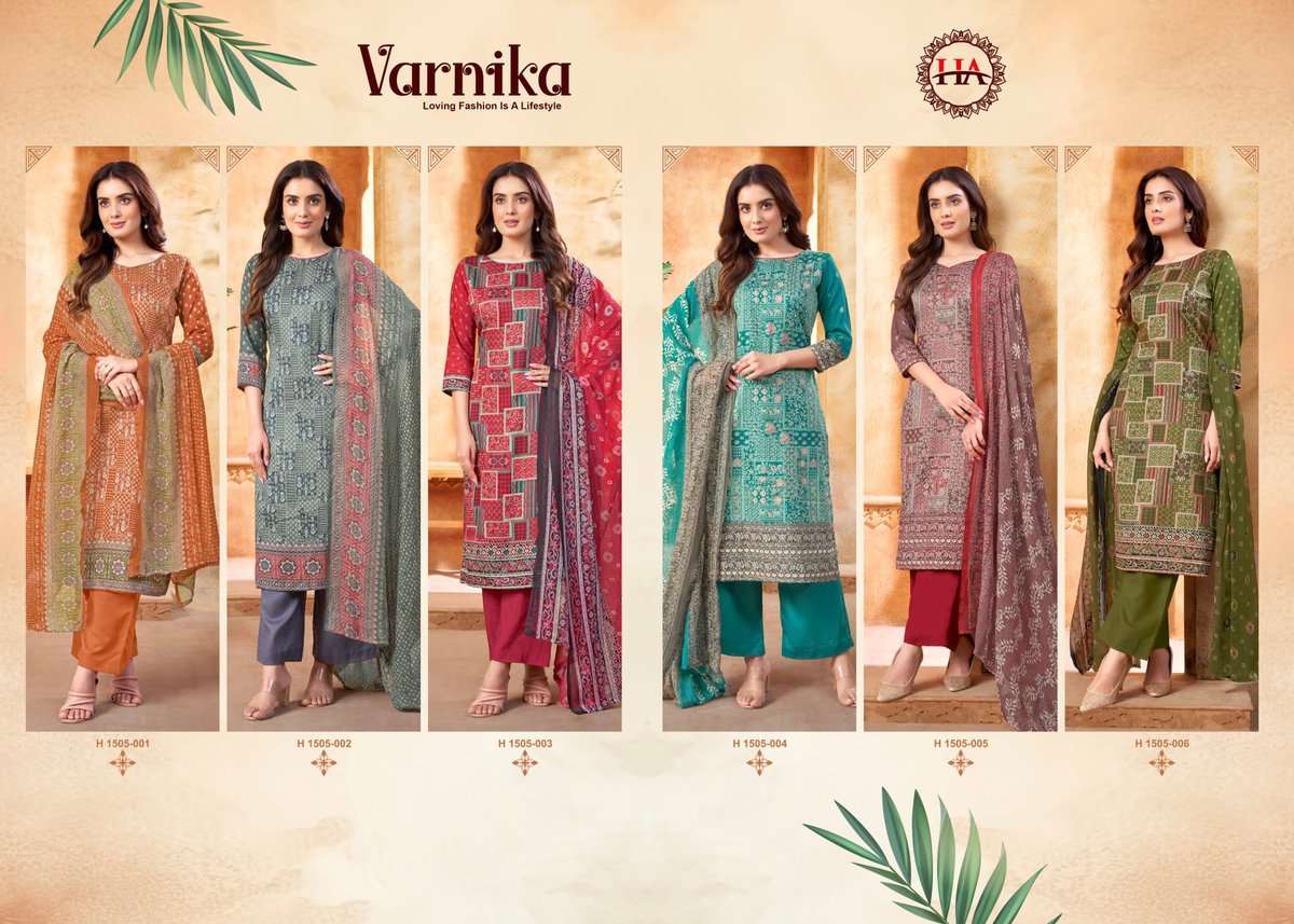 HARSHIT FASHION VARNIKA H-1505-001 TO H-1505-006 7