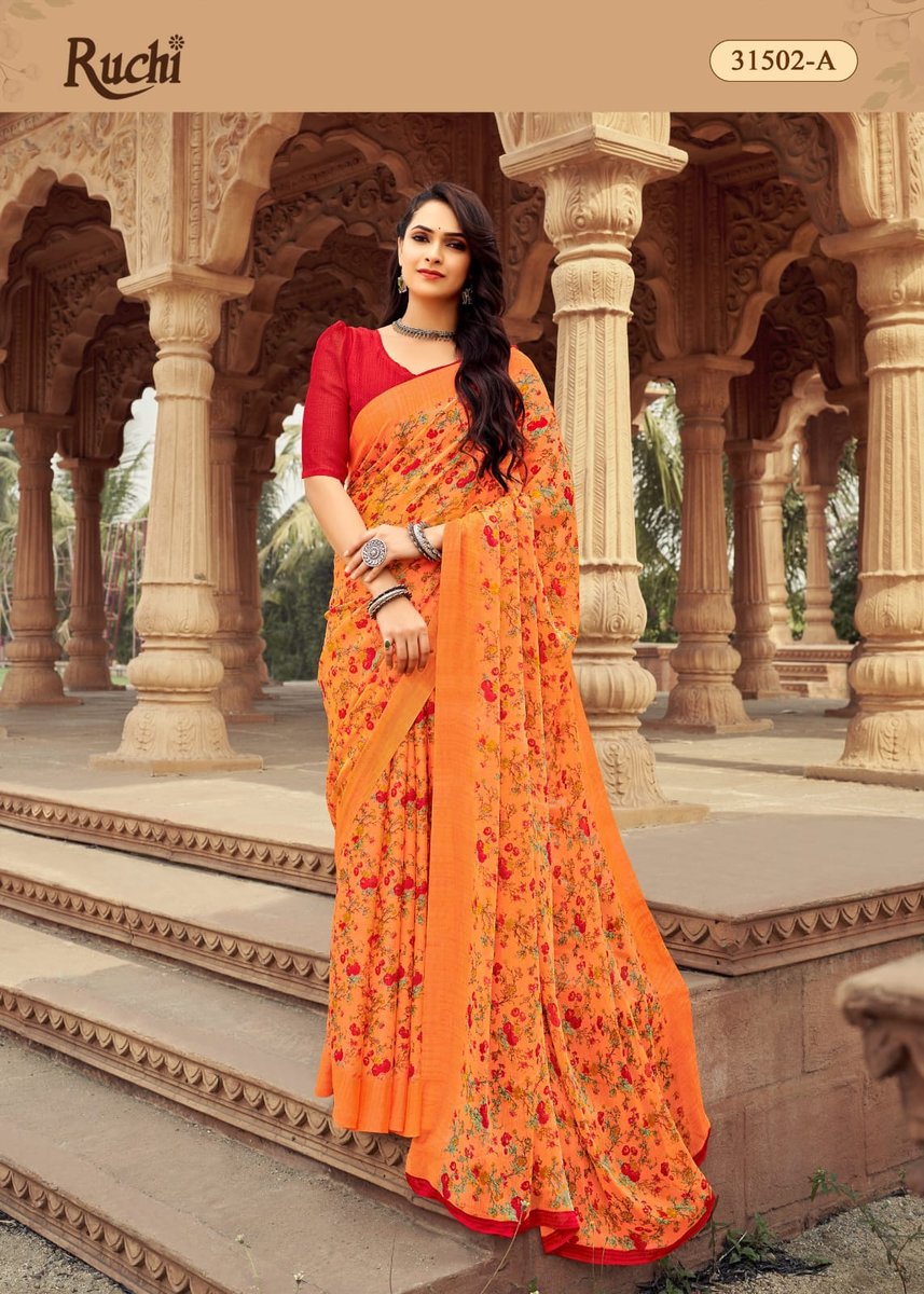RUCHI SAREE STAR CHIFFON 152 31501-A TO 31503-D 5