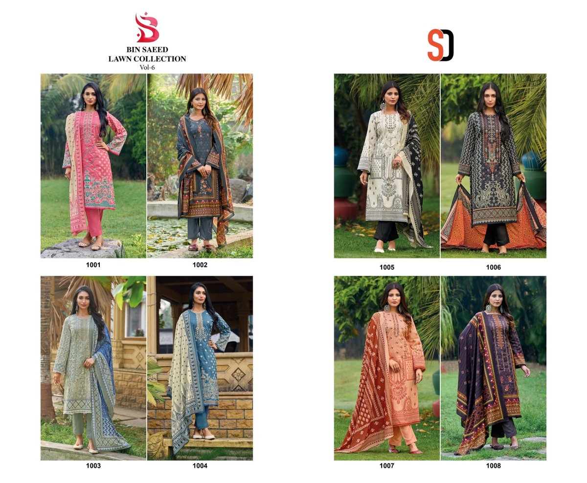 SHRADDHA DESIGNER BIN SAEED VOL-6 1001 TO 1008 9