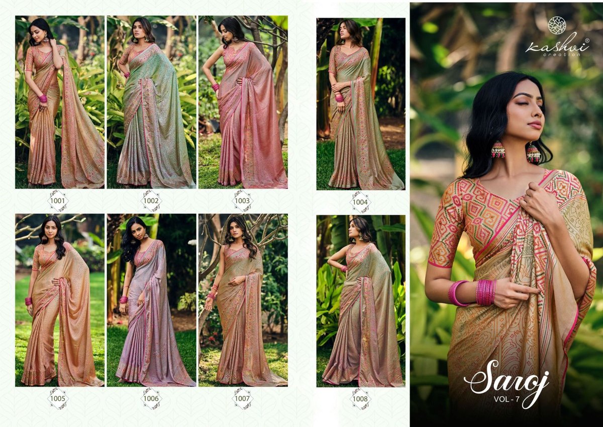 KASHVI CREATION SAROJ VOL-7 1001 TO 1008 8