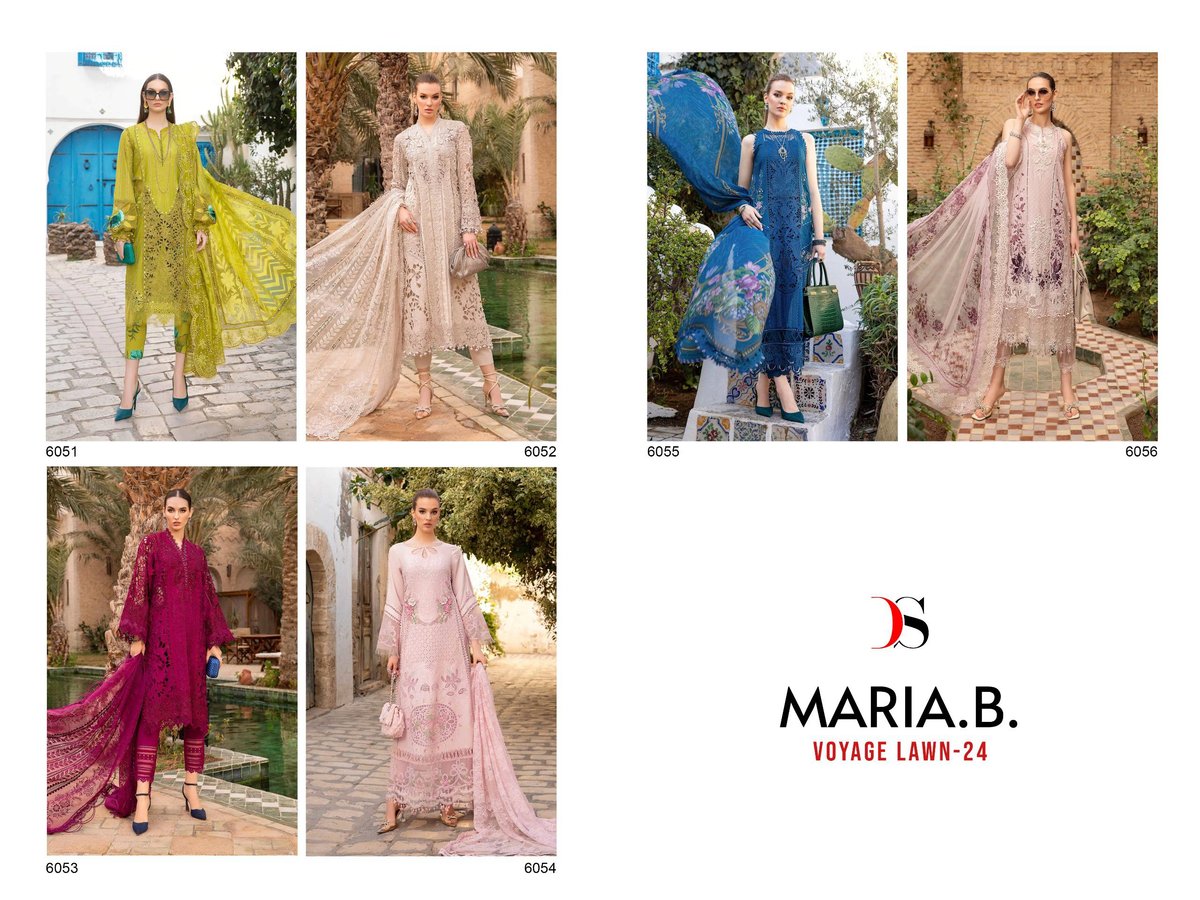 DEEPSY SUITS MARIA.B VOYAGE LAWN - 24 6051 TO 6056 7