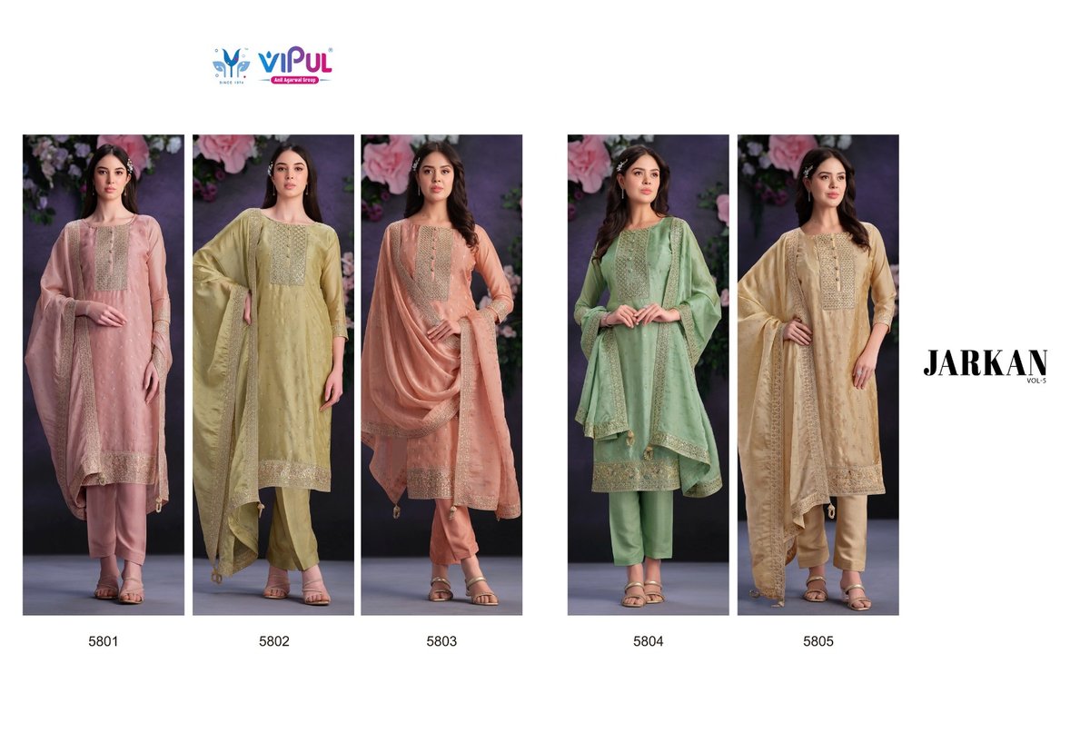 VIPUL FASHION JARKAN VOL-5 5801 TO 5805 6