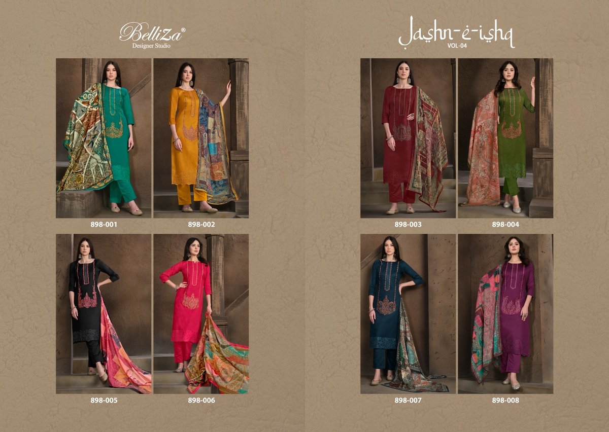 BELLIZA DESIGNER JASHN E ISHQ VOL-4 898-001 TO 898-008 9