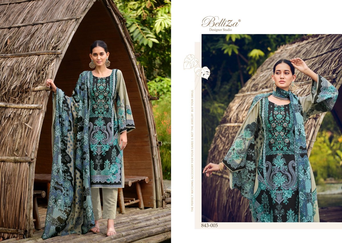 Belliza Designer Naira Naira Vol-20 843-001 to 843-010 Series 5
