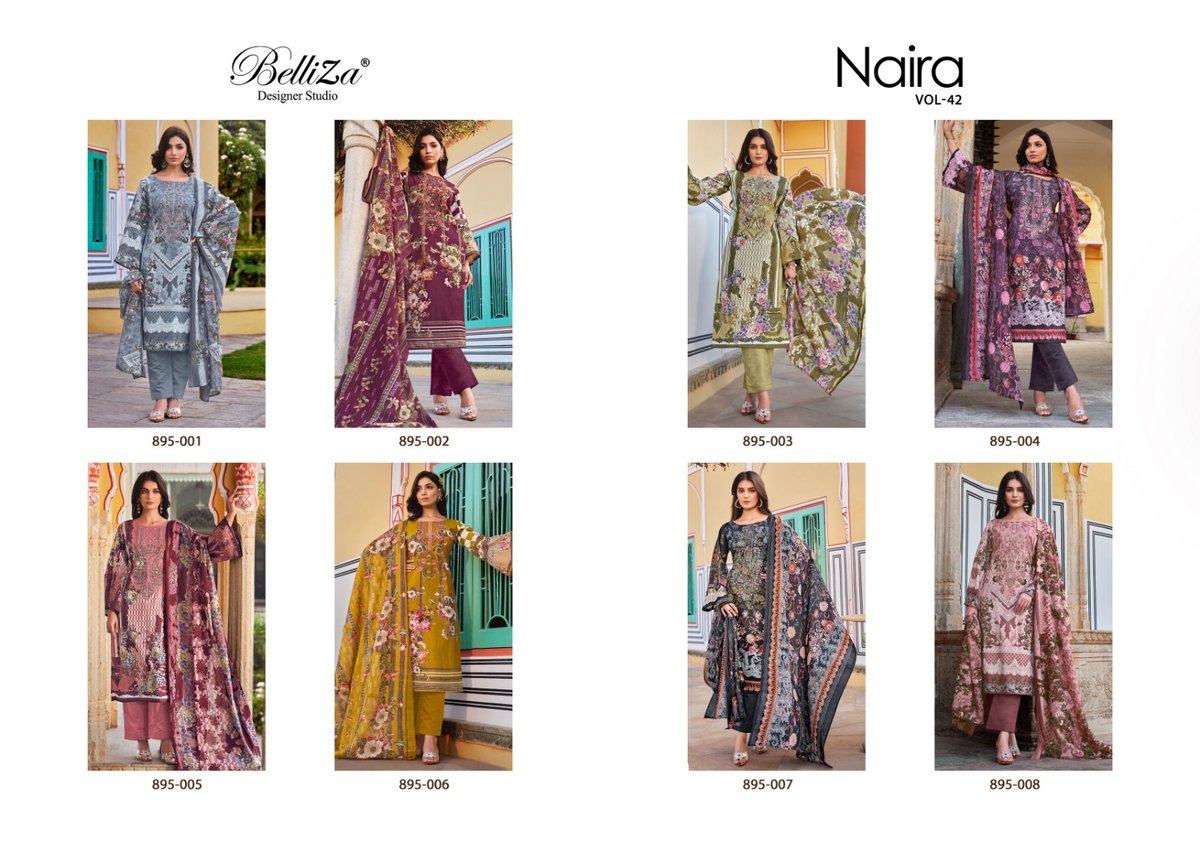 BELLIZA DESIGNER NAIRA VOL-42 895-001 TO 895-008 9