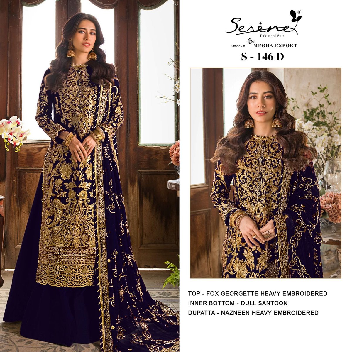 Serine Pakistani Suit S-146 Colors 7
