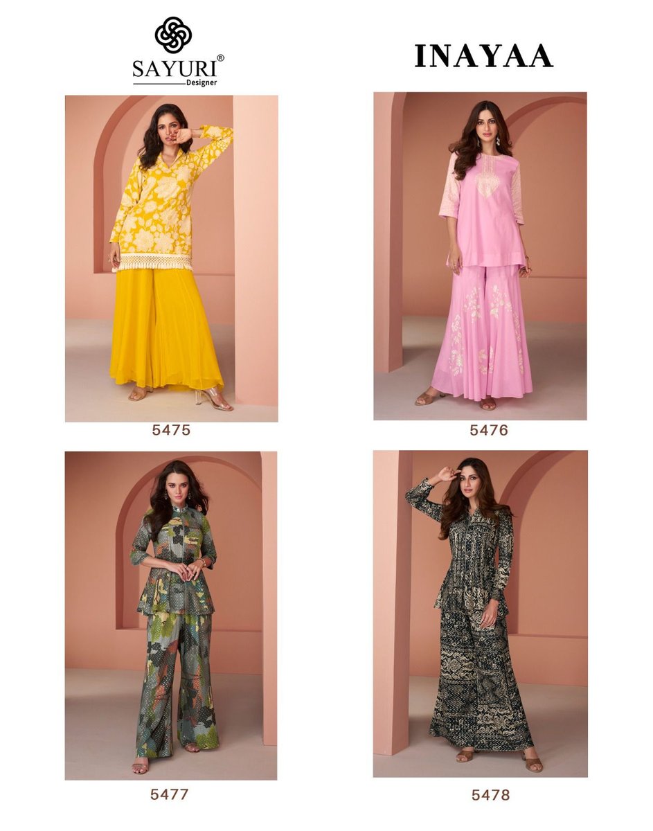 SAYURI DESIGNER INAYAA 5475 TO 5478 5
