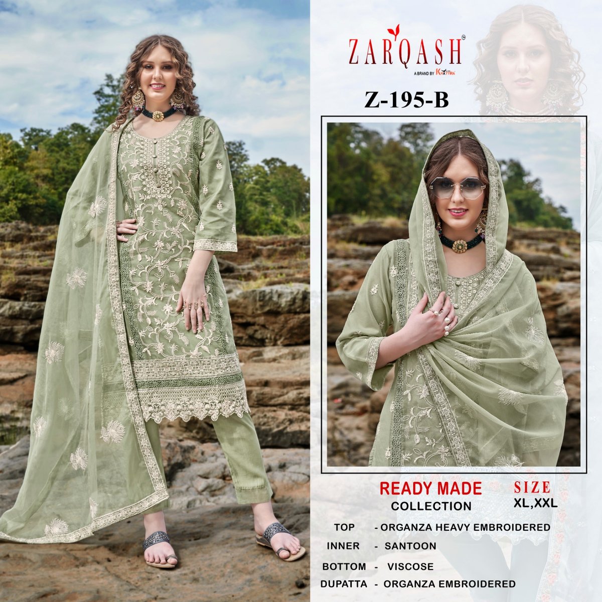 ZARQASH READYMADE COLLECTION Z-195-A TO Z-195-D 2