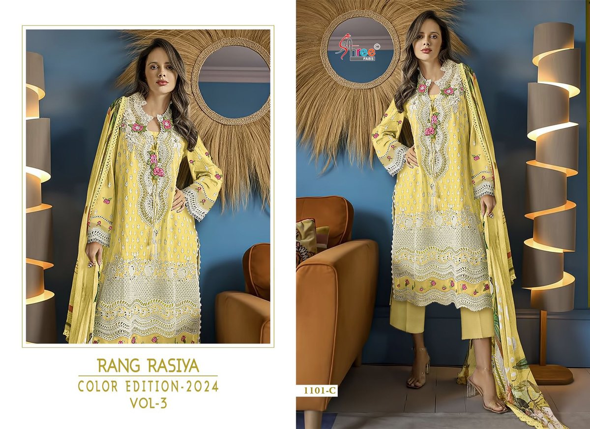 SHREE FABS RANG RASIYA COLOR EDITION - 3 1101-A TO 1101-D 3