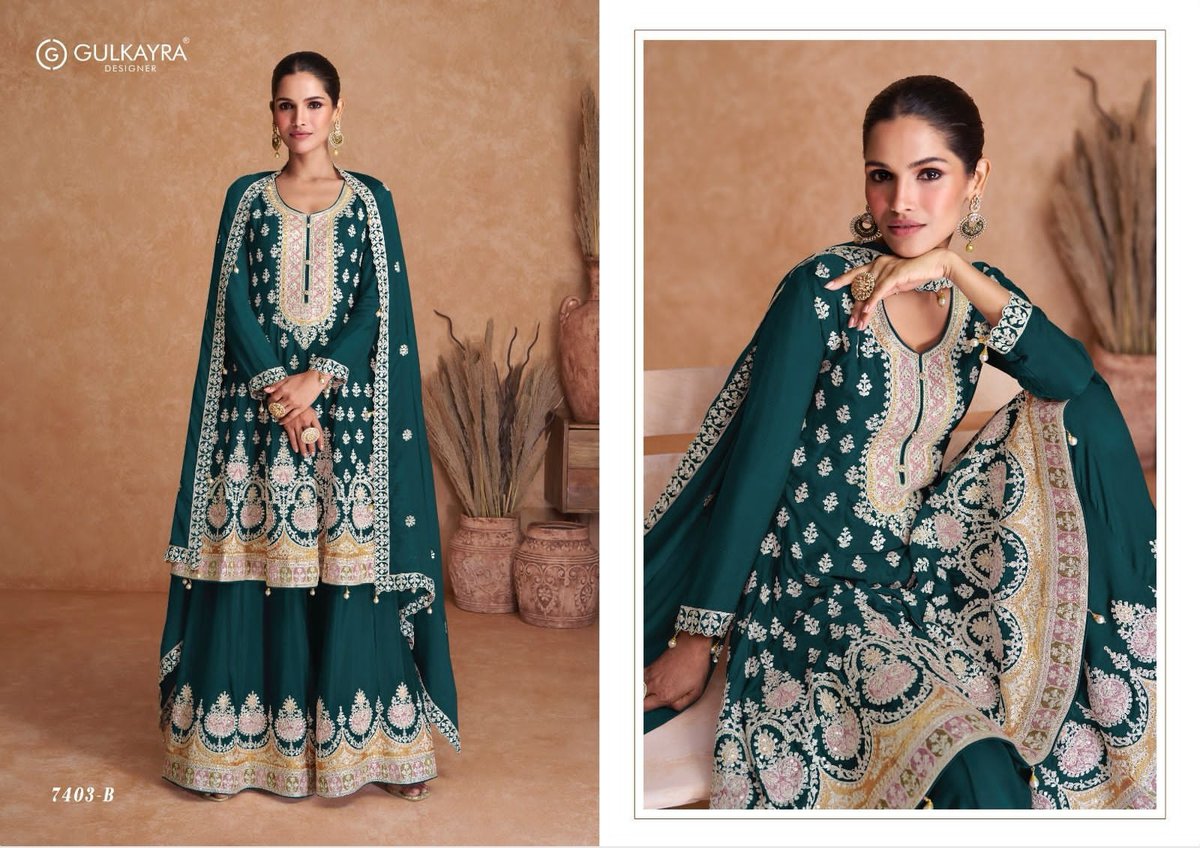 Gulkayra Designer Flory Gold 7403 Colors 2