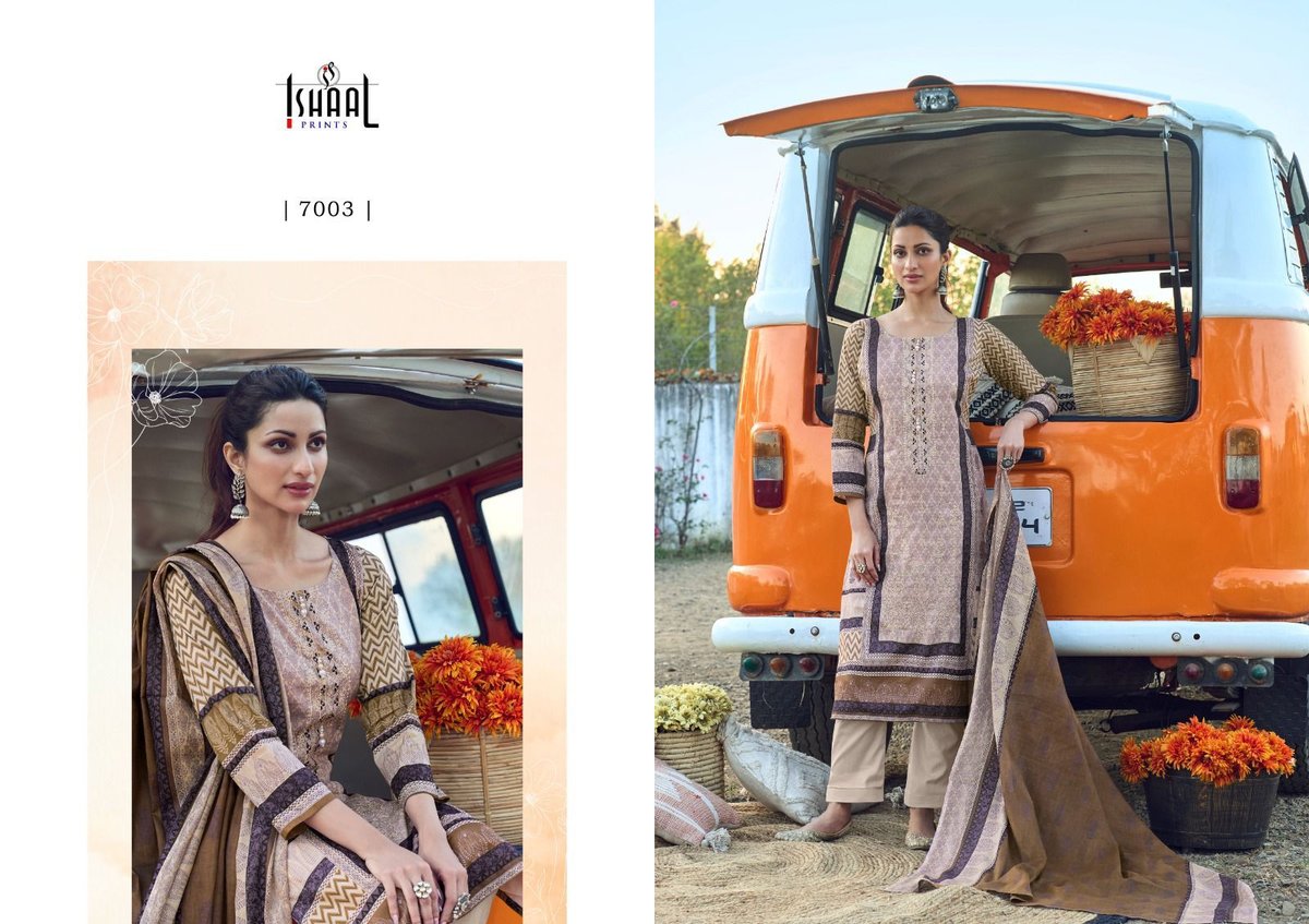 ISHAAL PRINTS EMBROIDERED VOL-7 7001 TO 7010 3