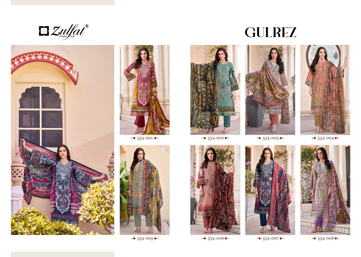 ZULFAT DESIGNER GULREZ 534-001 TO 534-008 9