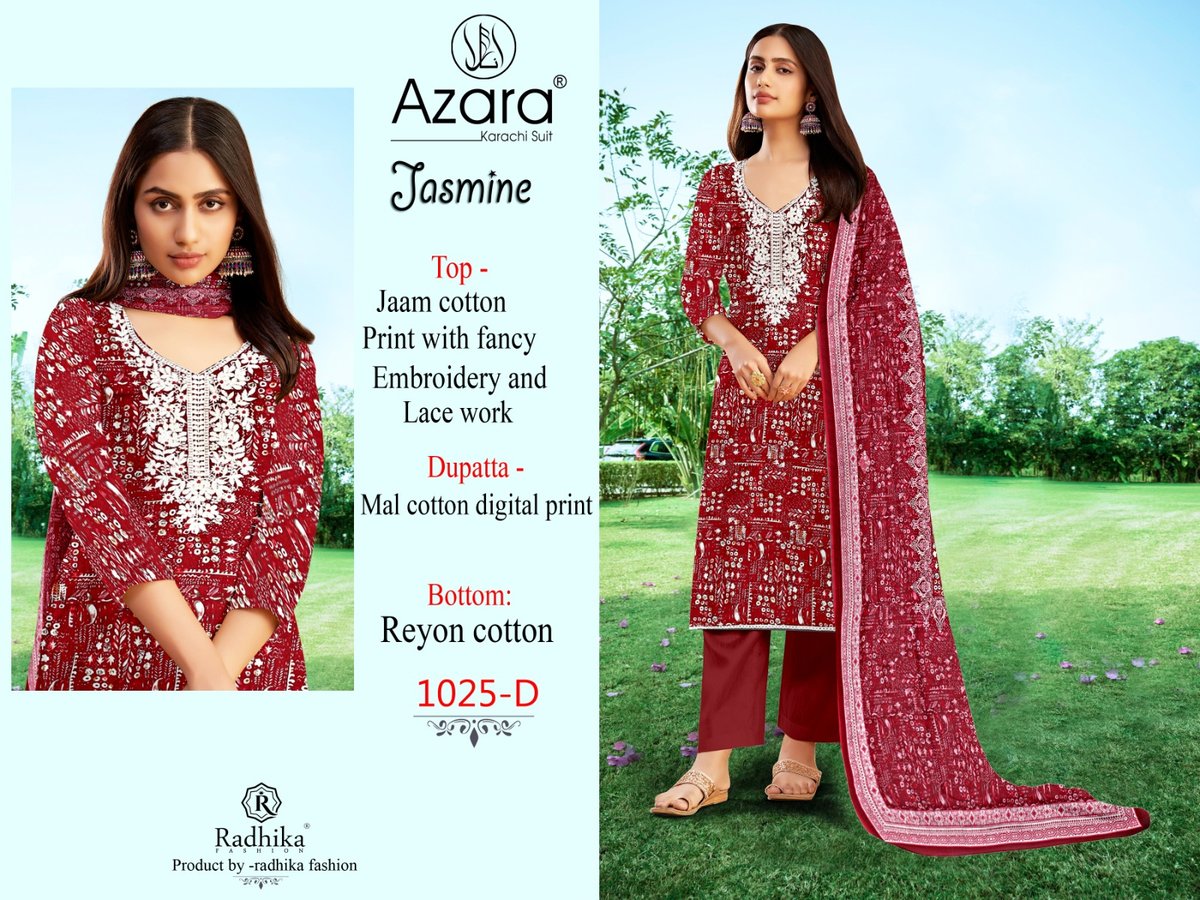 RADHIKA FASHION AZARA JASMINE 1025-A TO 1025-D 4