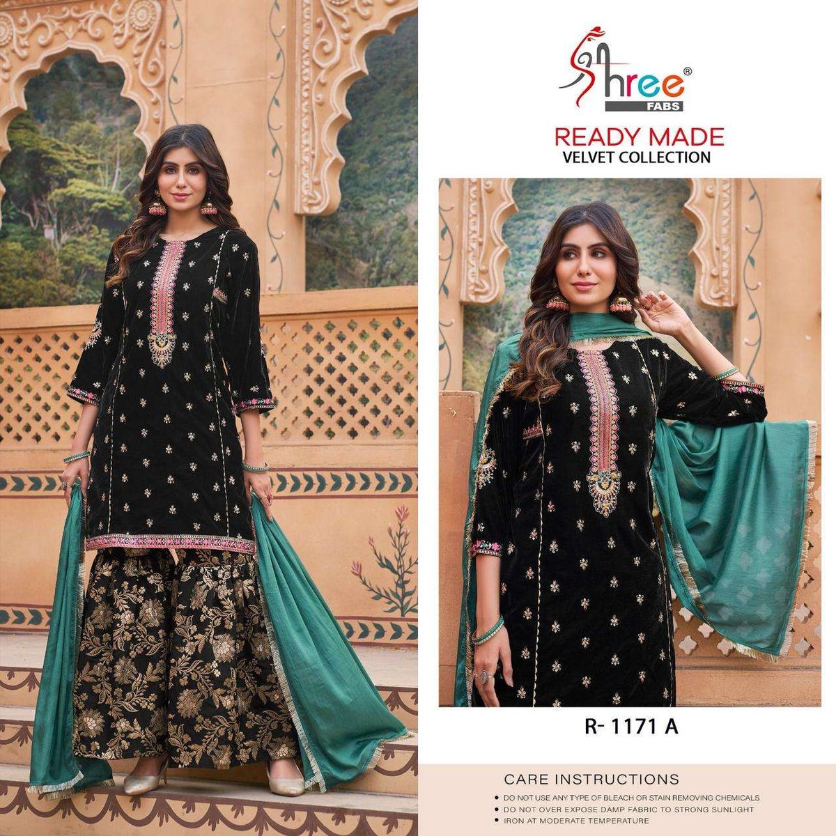 Shree Fab Ready Made Velvet Collection R-1171 Colors 1