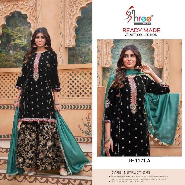Shree Fab Ready Made Velvet Collection R-1171 Colors
