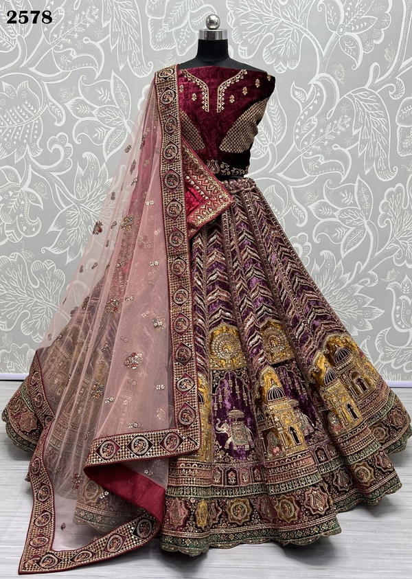Anjani Art Heavy Bridal Lehenga 2578 Design