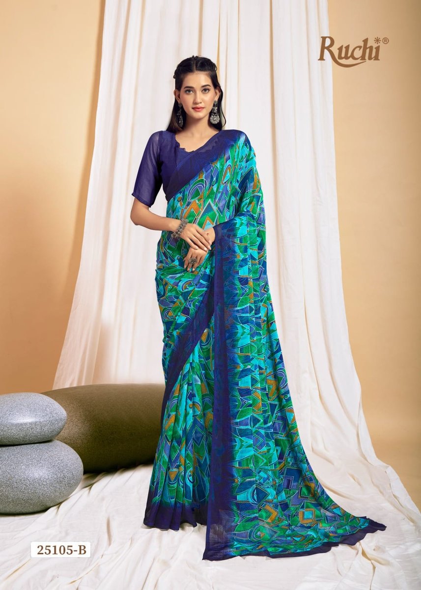 Ruchi Saree Star Chiffon 125nd Edition 25101-25106 Series 10