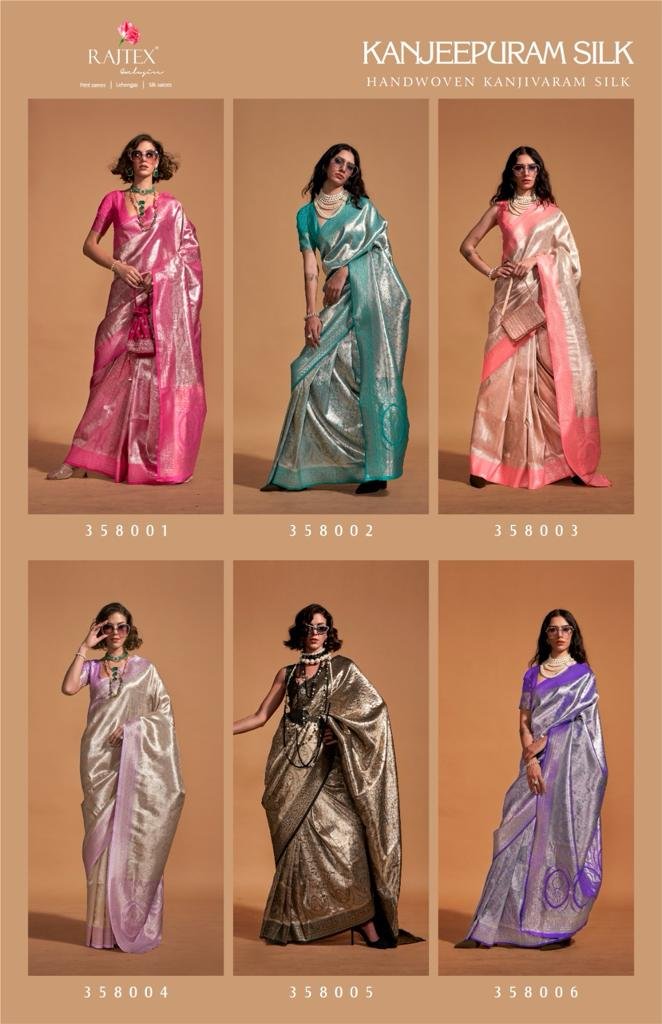 RAJTEX KANJEEPURAM SILK 358001-358006 SERIES 7