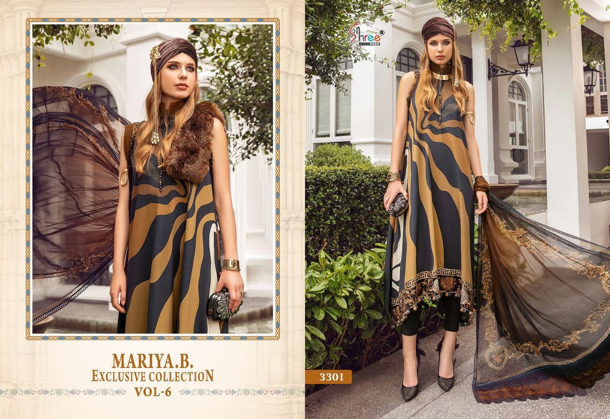 SHREE FAB MARIA B EXCLUSIVE COLLECTION VOL-06 SERIES 3298 TO 3305 4