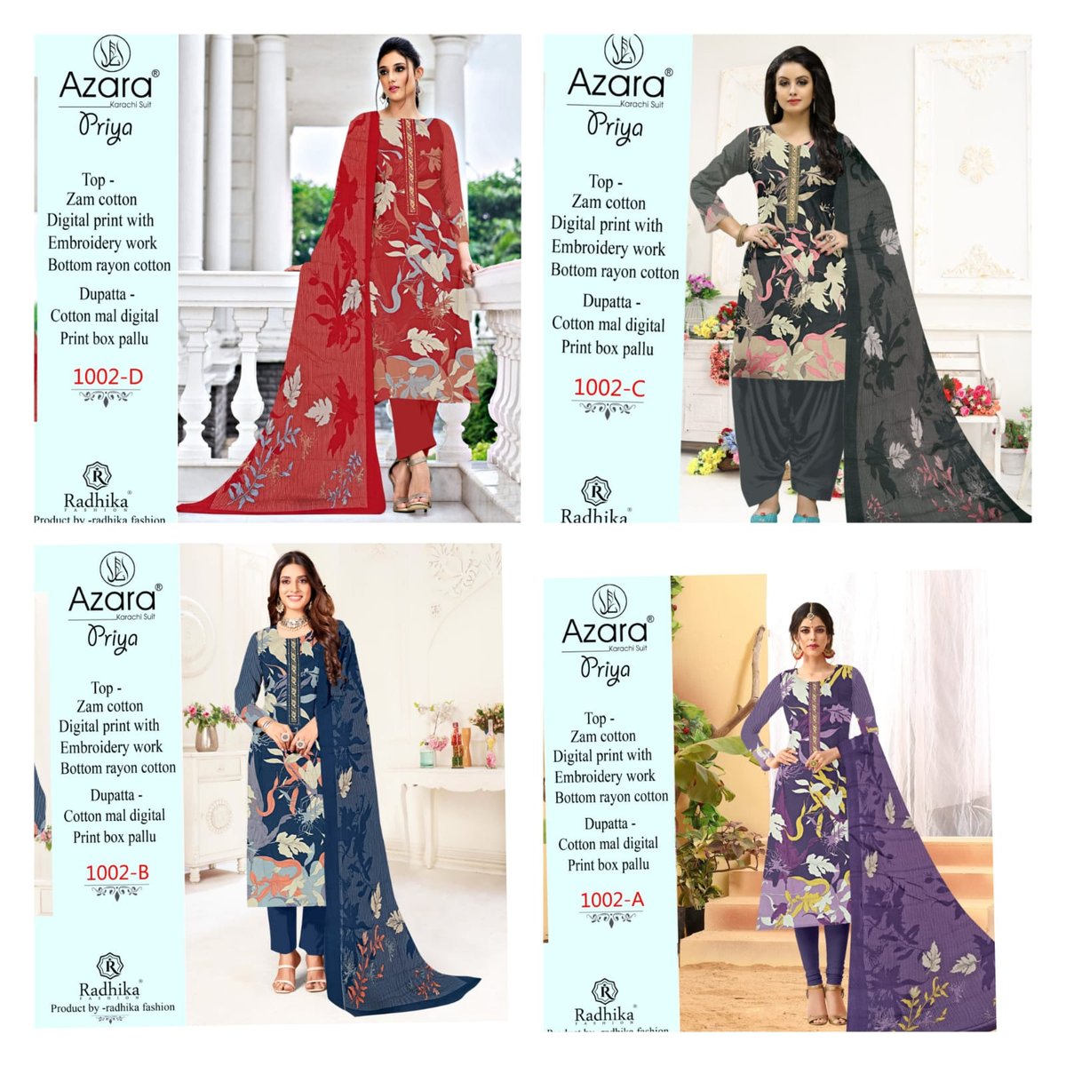 RADHIKA FASHION AZARA PRIYA 1002-A TO 1002-D 5