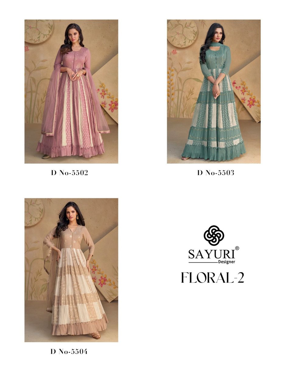 SAYURI DESIGNER FLORAL VOL-2 5502 TO 5504 4