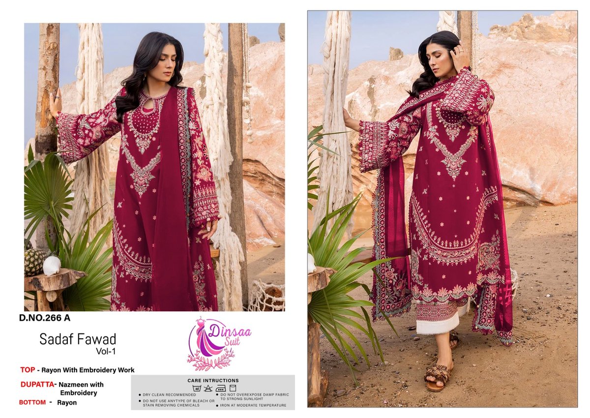 DINSAA SUIT SADAF FAWAD VOL-1 266-A TO 266-D 1