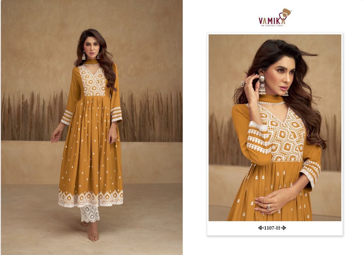 Vamika Fashion Aadhira Vol-5 Gold 1107 Colors 3
