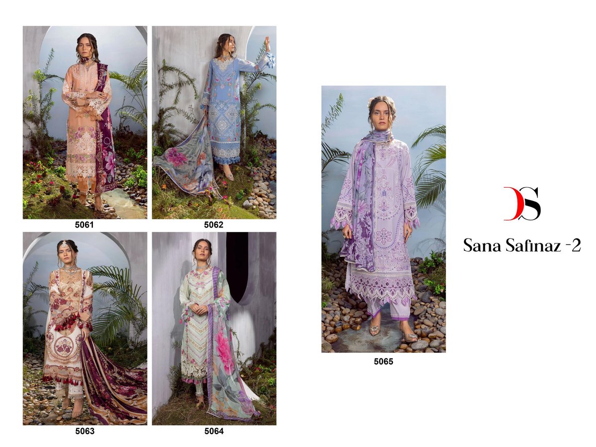 DEEPSY SUITS SANA SAFINAZ LAWN - 2 5061 TO 5065 6