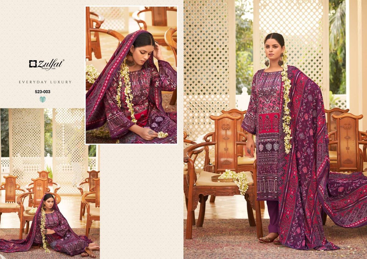 Zulfat Designer Wahida 523-001 to 523-008 Series 3