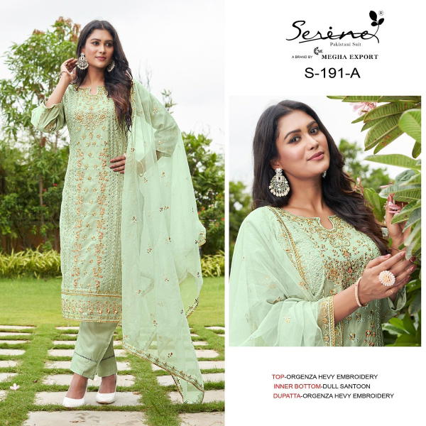 Serine Pakistani Suit S-191 Colors