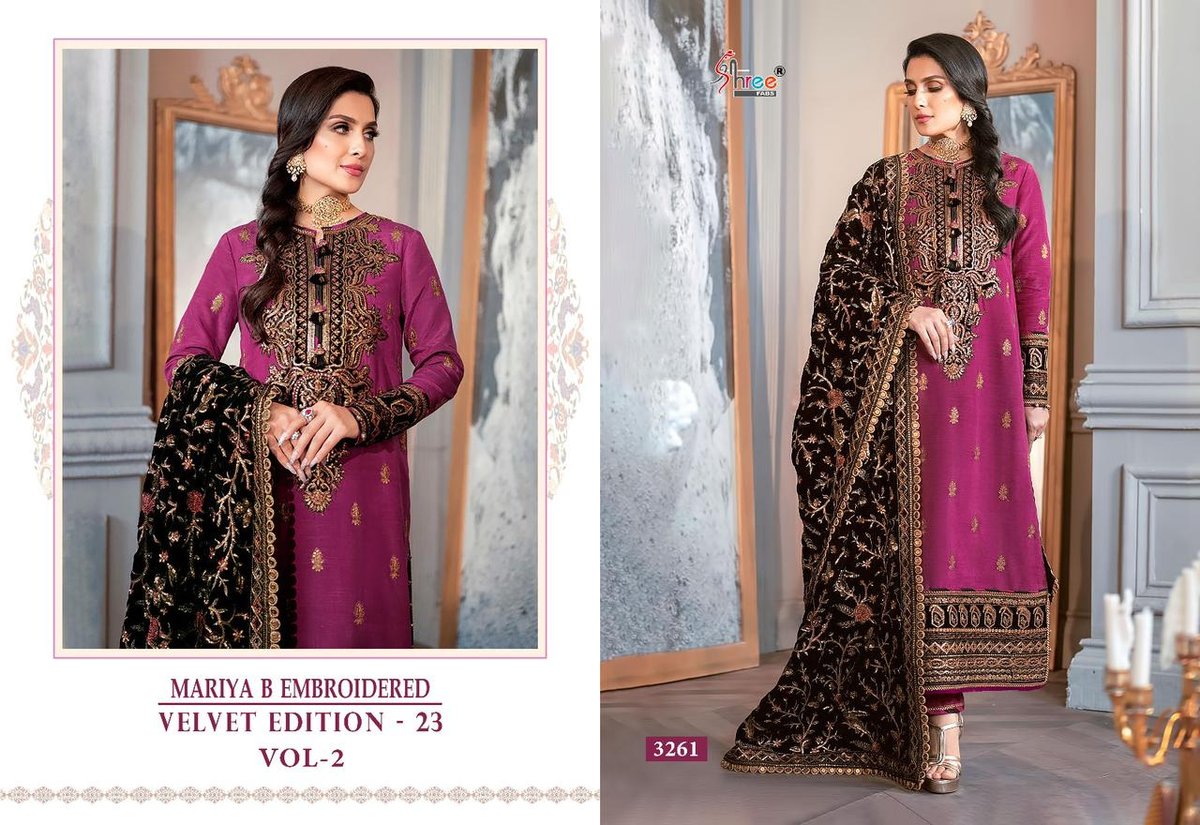 Shree Fab Mariya B Embroidered Velvet Edition 23 Vol-2 3259-3263 Series 3