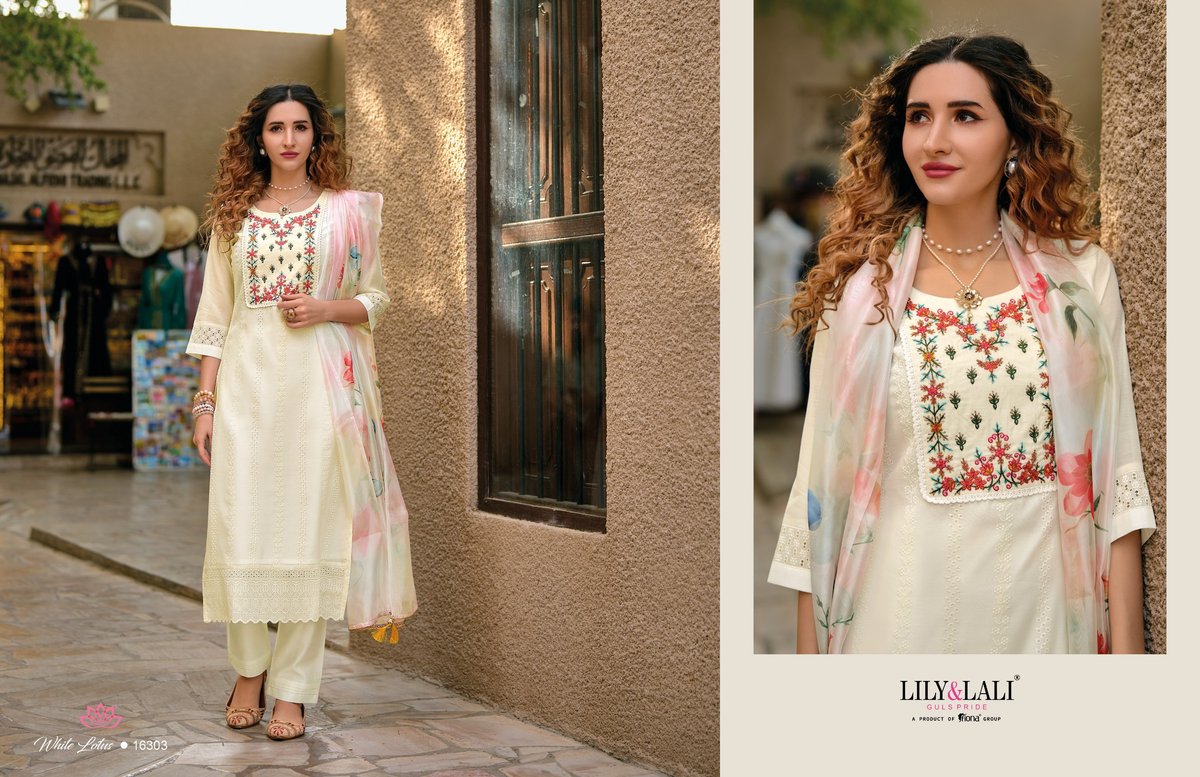 LILY & LALI WHITE LOTUS 16301 TO 16306 3