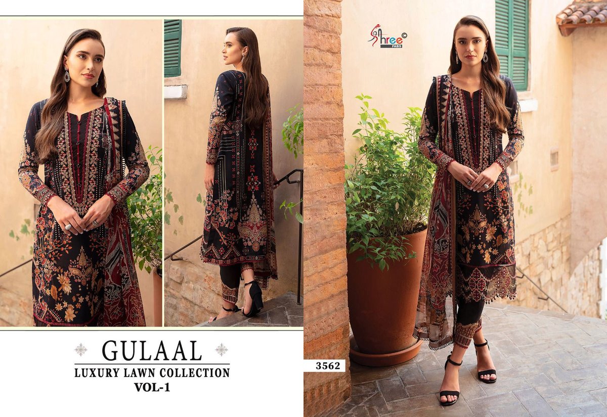 SHREE FABS GULAAL LUXURY LAWN COLLECTION VOL-01 3557 TO 3563 6