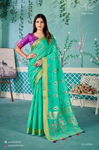 AURA SAREE SHAILI COTTON 92901 TO 92906 4