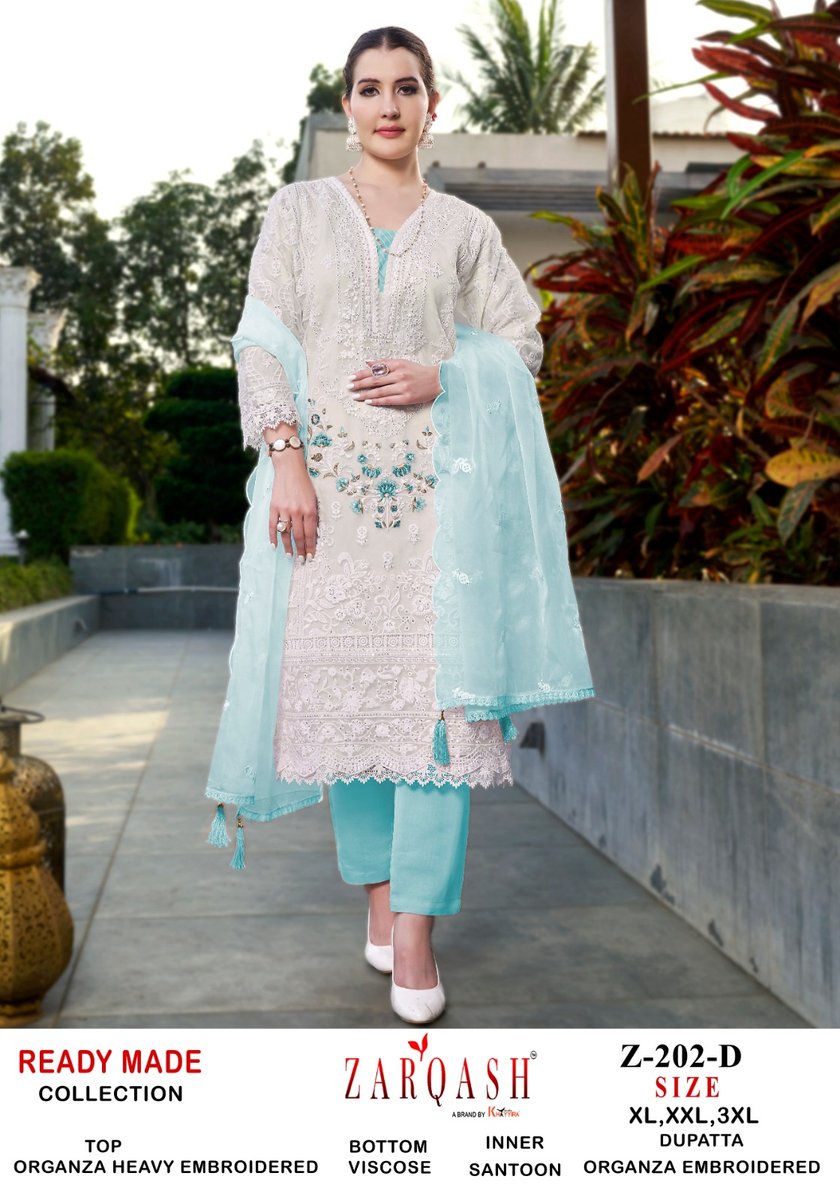 ZARQASH READYMADE COLLECTION Z-202-A TO Z-202-D 4
