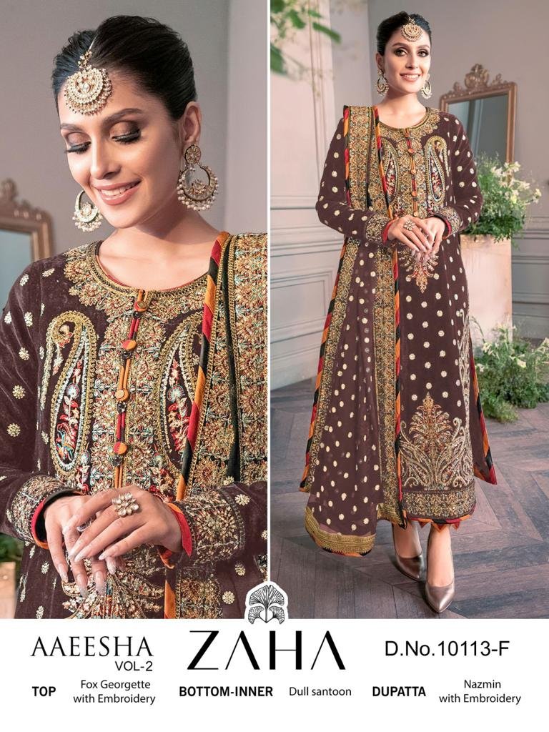 Zaha Aaeesha Vol-2 10113 Colors 3