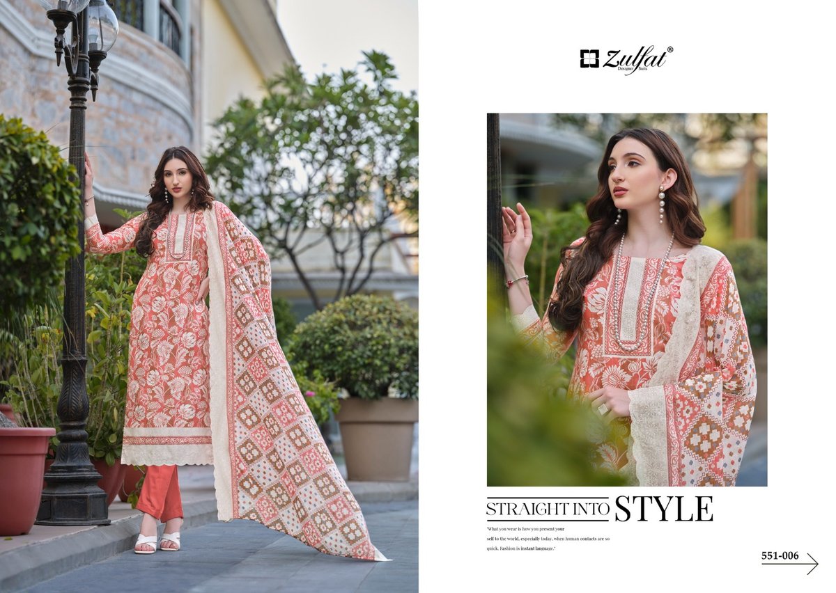 ZULFAT DESIGNER FARHANA VOL-7 551-001 TO 551-008 6