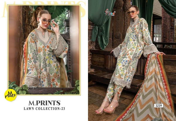 Shree Fab M Prints Lawn Collection 2023 3239-3242 Series