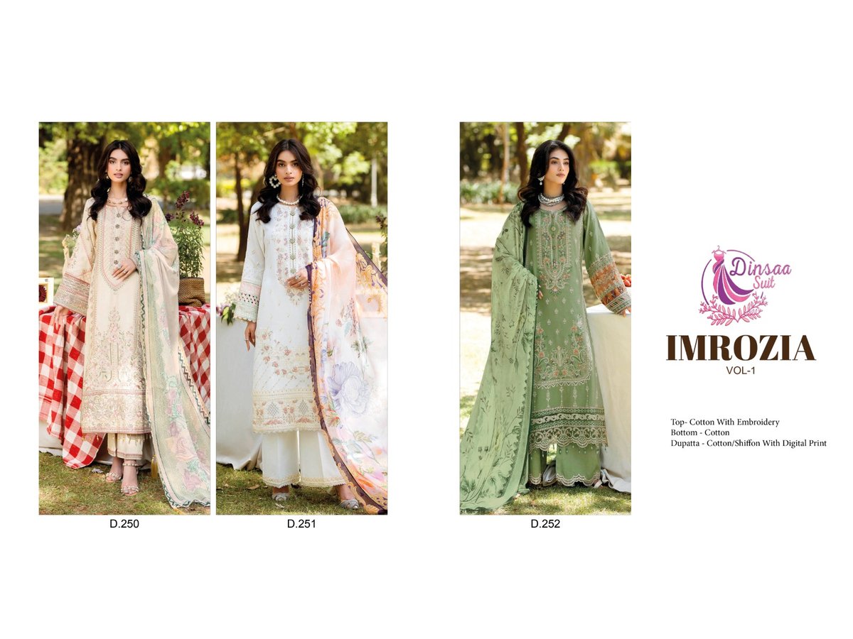 DINSAA SUIT IMROZIA VOL-1 250 TO 252 4