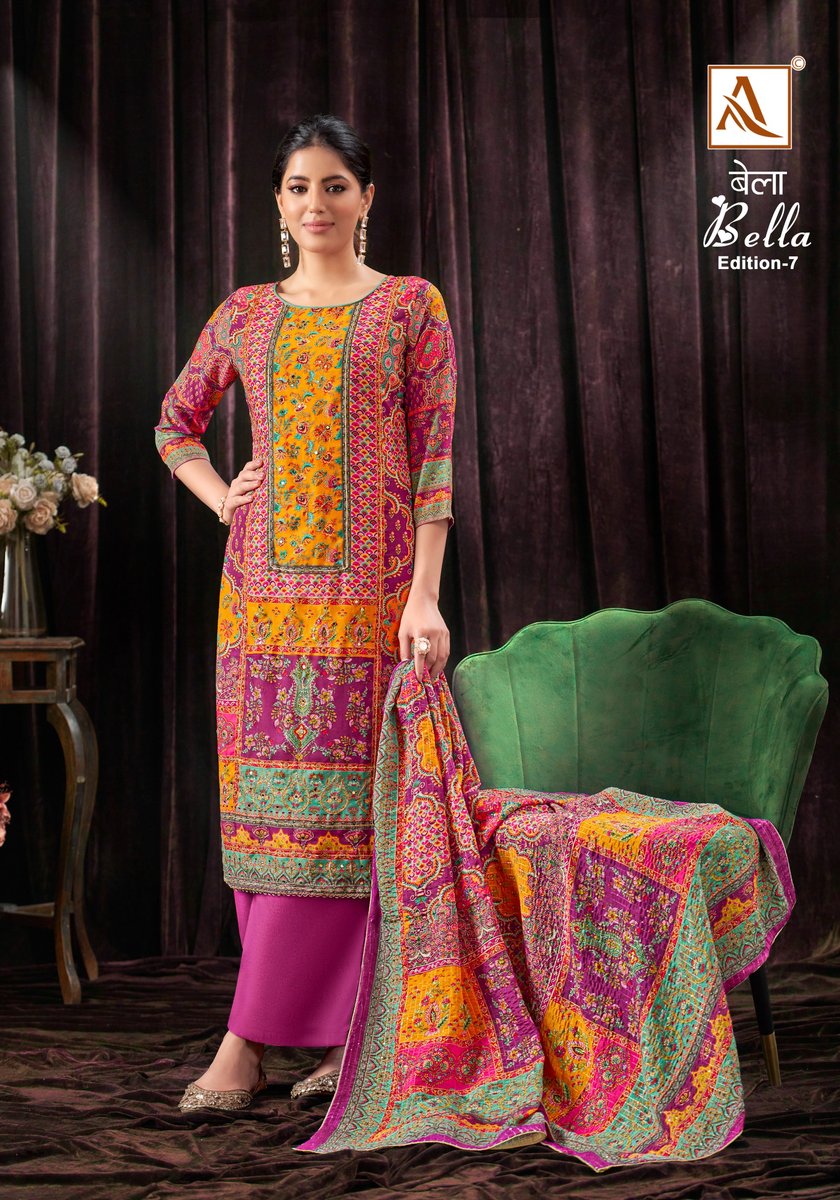 ALOK SUIT BELLA VOL-7 H-1527-001 TO H-1527-006 3