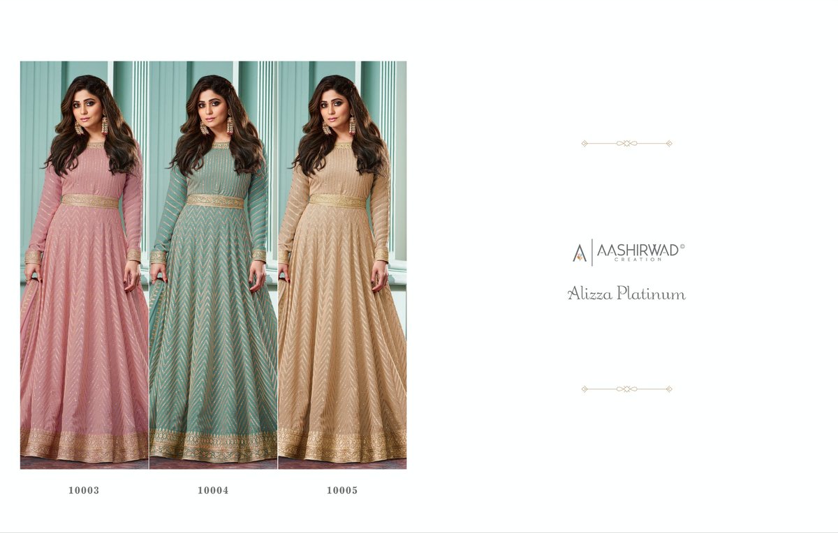 AASHIRWAD CREATION ALIZZA PLATINUM 10003 TO 10005 4