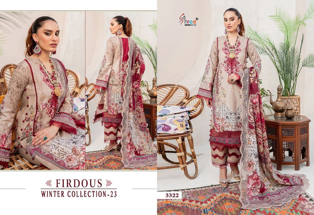 Shree Fab Firdous Winter Collection 23 3322-3329 Series 1