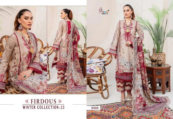 Shree Fab Firdous Winter Collection 23 3322-3329 Series