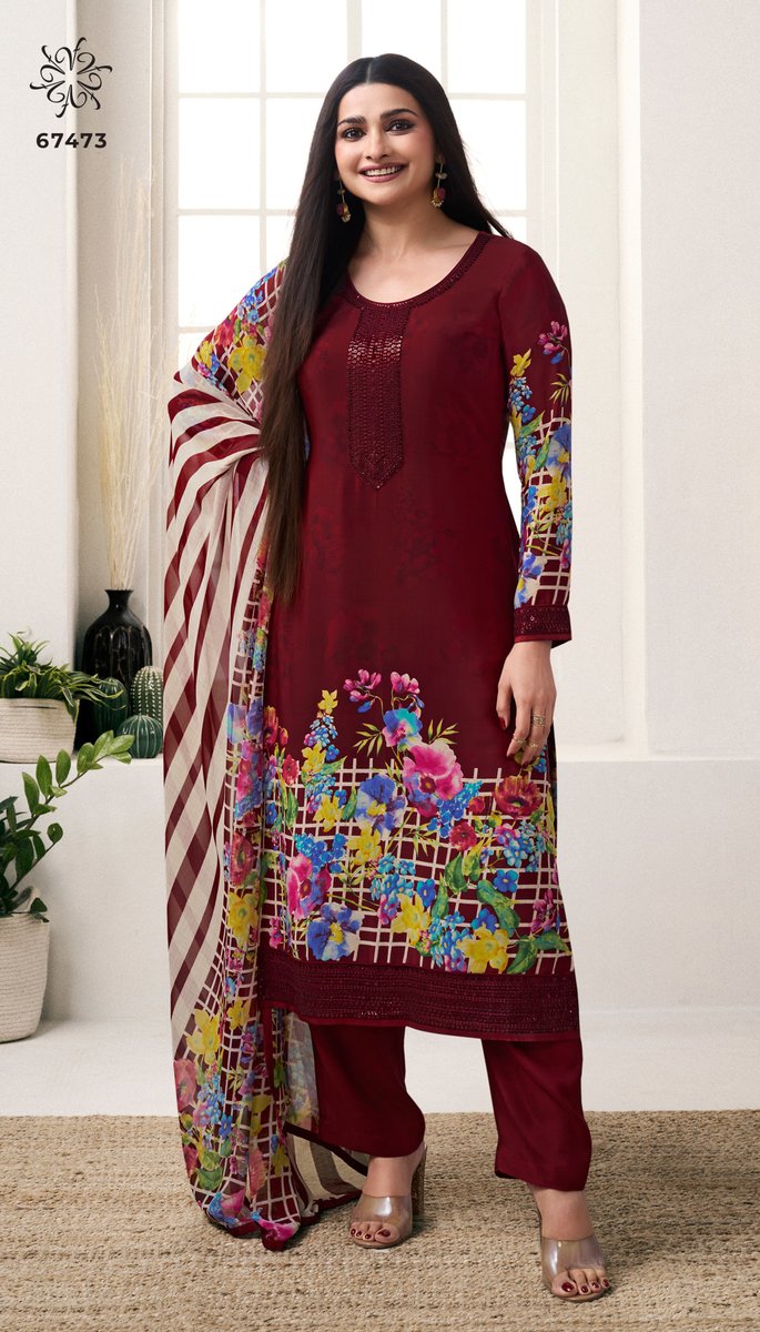 VINAY FASHION SILKINA ROYAL CREPE VOL-44 67471 TO 67480 3