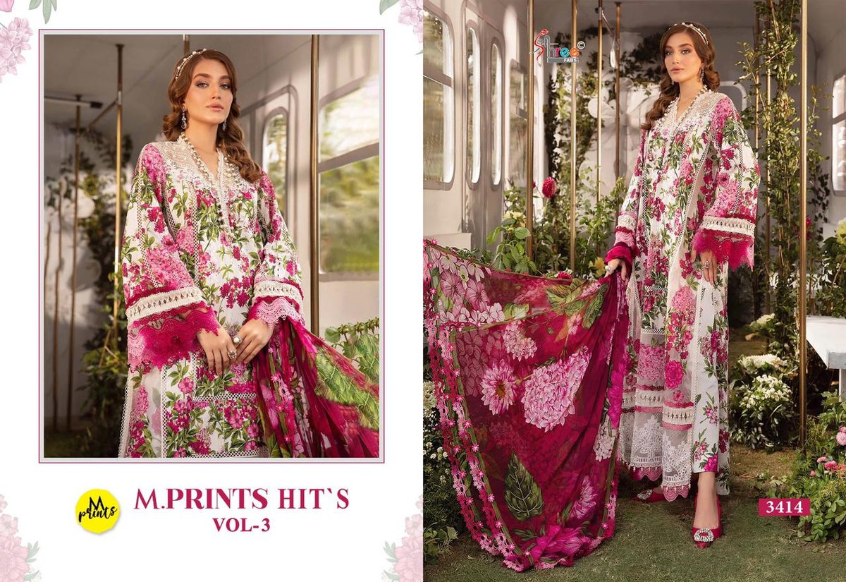 SHREE FAB M PRINTS HIT'S VOL-3 3414 AND 3418 1