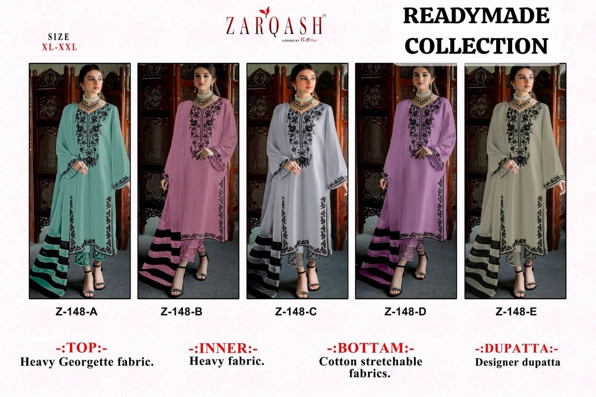 ZARQASH READYMADE COLLECTION Z-148-A TO Z-148-E 6