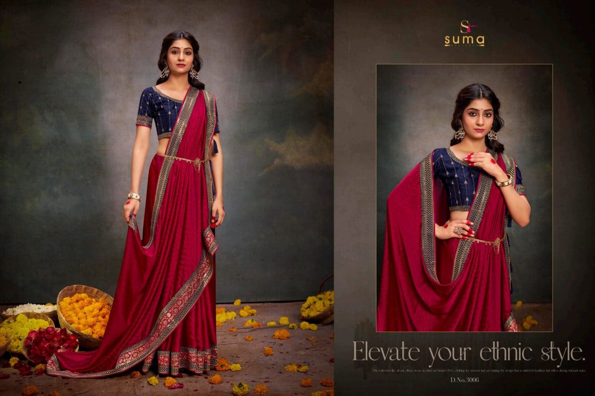 SUMA DESIGNER SILK SANCHI 3001 TO 3009 6