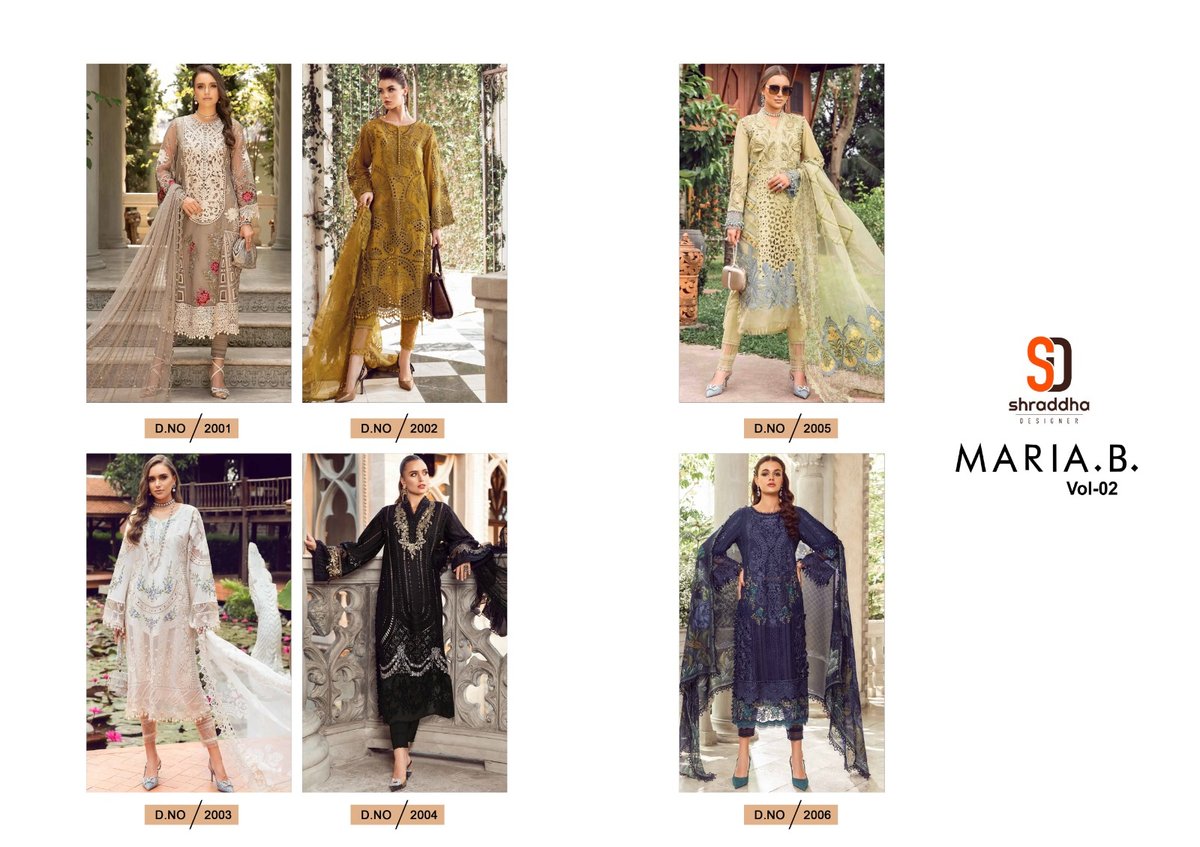 SHRADDHA DESIGNER MARIA.B LAWN VOL-2 2001 TO 2006 7