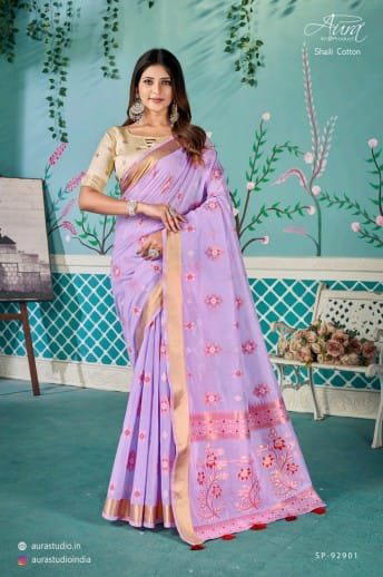 AURA SAREE SHAILI COTTON 92901 TO 92906