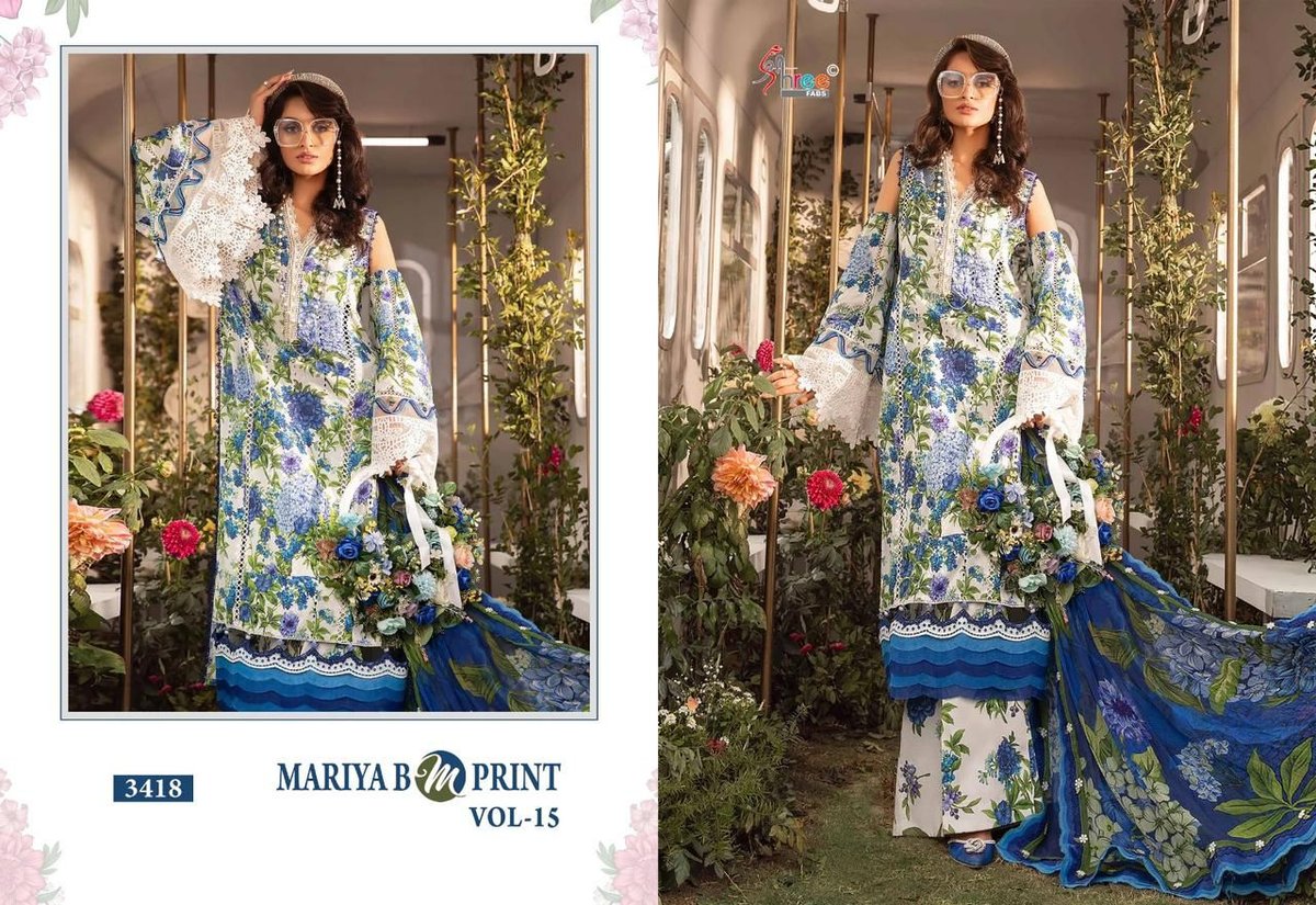 SHREE FAB MARIA B M PRINTS VOL-15 3413 TO 3419 6